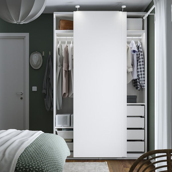 PAX / HASVIK - Wardrobe combination, white/white,150x66x236 cm