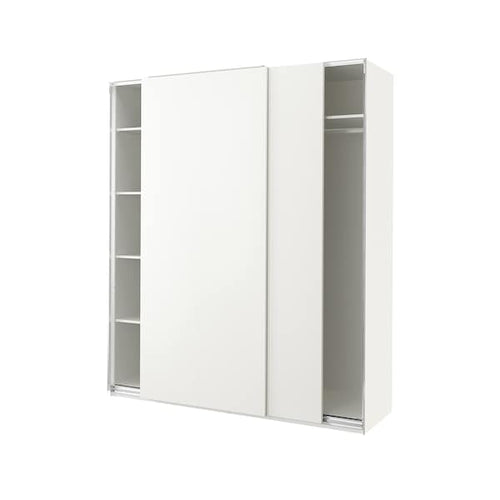 PAX / HASVIK - Wardrobe, white/white,200x66x236 cm