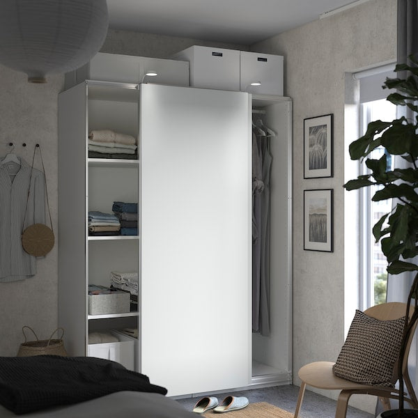 PAX / HASVIK - Wardrobe, white/white,150x66x201 cm