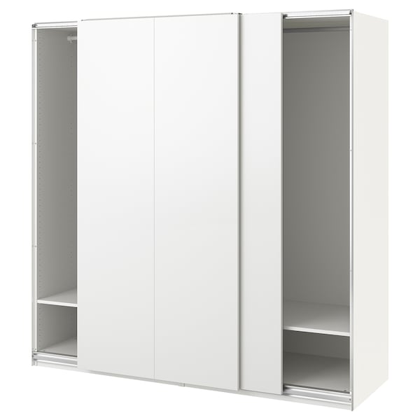 PAX / HASVIK - Wardrobe, white/white,200x66x201 cm