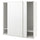 PAX / HASVIK - Wardrobe, white/white,200x66x201 cm