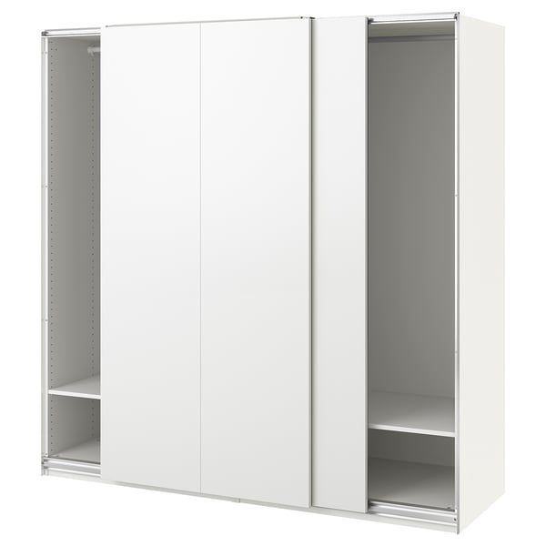 PAX / HASVIK - Wardrobe, white/white,200x66x201 cm