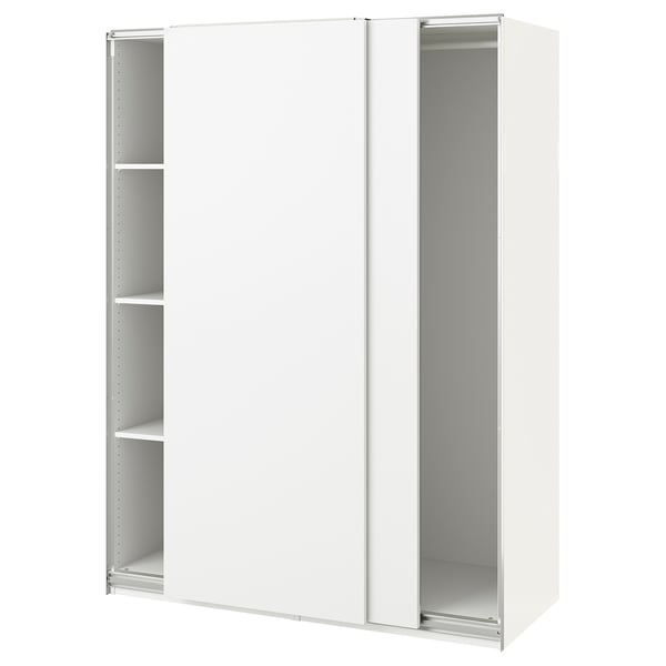 PAX / HASVIK wardrobe, white/white, 150x66x201 cm