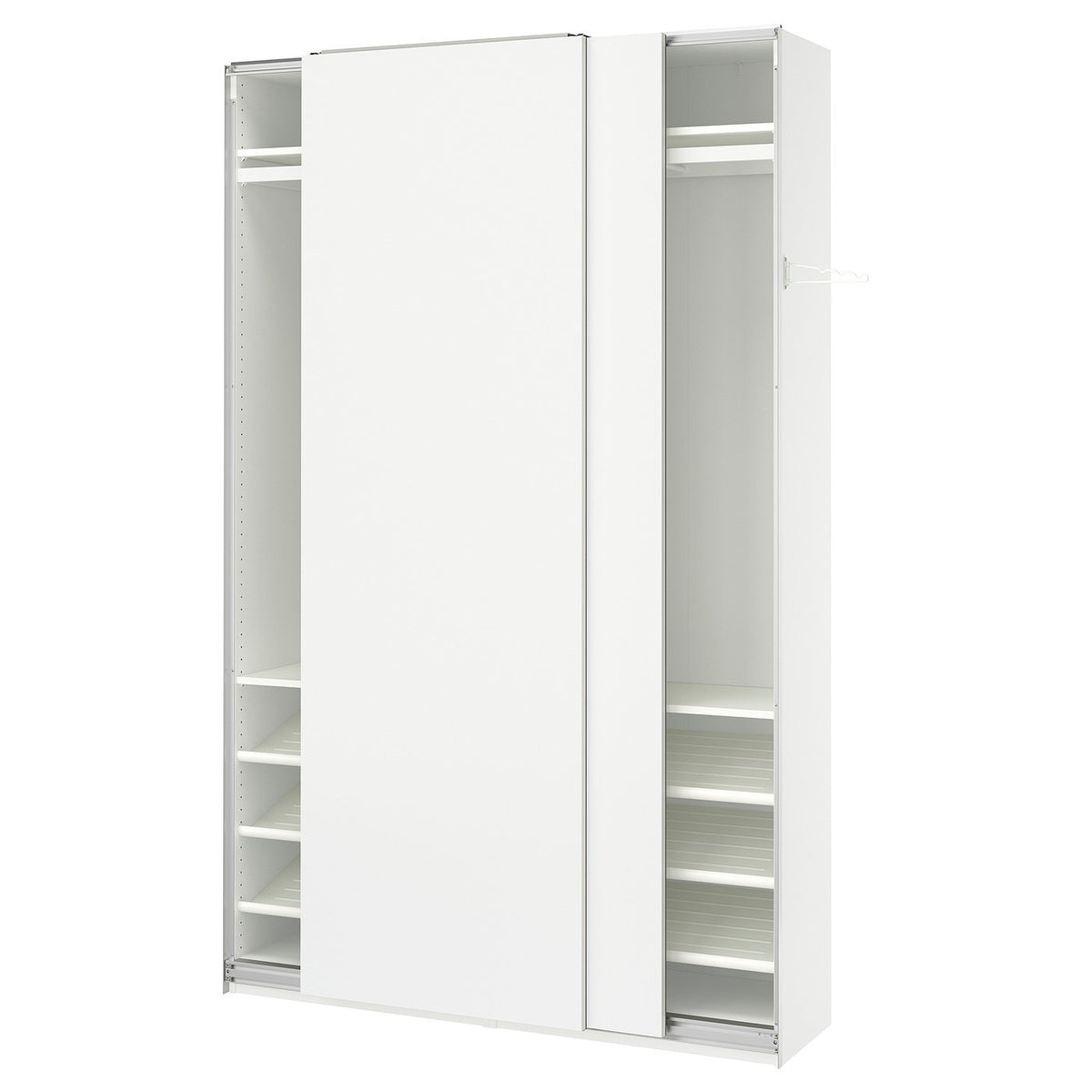 PAX / HASVIK wardrobe with sliding doors, white/white, 150x43x236 cm