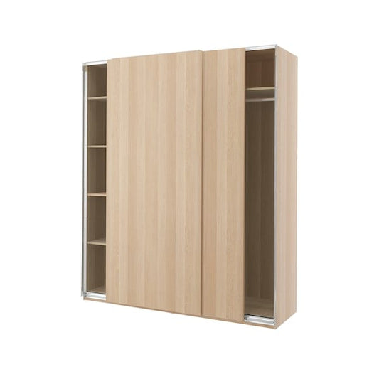 Ikea PAX / HASVIK - Cloakroom, oak effect with white stain / oak effect with white stain,200x66x236 cm