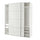 PAX / HOKKSUND - Wardrobe combination, white/light grey gloss,200x66x236 cm