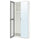 PAX / KAMMARTORP wardrobe combination, white/mirror glass grey, 100x38x236 cm