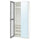 PAX / KAMMARTORP wardrobe combination, white/mirror glass grey, 100x38x236 cm