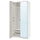 PAX / KAMMARTORP/FLISBERGET wardrobe combination, white mirror glass/grey white, 100x60x236 cm