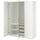 PAX / KAMMARTORP/GRIMO - Wardrobe combination, white/glass mirror white,150x60x201 cm