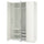 PAX / KAMMARTORP/GRIMO - Wardrobe combination, white/glass mirror white,150x60x236 cm