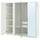 PAX / KAMMARTORP/GULLABERG - Wardrobe combination, white/glass mirror white,200x60x201 cm