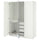 PAX / KAMMARTORP/GULLABERG - Wardrobe combination, white glass mirror/white gray,150x60x201 cm