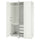 PAX / KAMMARTORP/GULLABERG - Wardrobe combination, white glass mirror/white gray,150x60x236 cm
