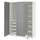 PAX / KAMMARTORP/GULLABERG - Wardrobe combination, white/glass mirror gray,150x60x201 cm