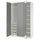 PAX / KAMMARTORP/GULLABERG - Wardrobe combination, white/glass mirror gray,150x60x236 cm