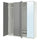 PAX / KAMMARTORP/GULLABERG - Wardrobe combination, white/glass mirror gray,200x60x236 cm