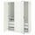 PAX / KAMMARTORP/TYSSEDAL wardrobe combination, white mirror glass/grey white, 150x60x201 cm