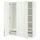 PAX / LINNABERG/ÅHEIM - Wardrobe combination, fancy white/mirrored glass,150x58x201 cm