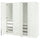 PAX / LINNABERG/ÅHEIM - Wardrobe combination, fancy white/mirrored glass,200x66x201 cm
