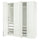 PAX / LINNABERG/ÅHEIM - Wardrobe combination, fancy white/mirrored glass,200x66x236 cm