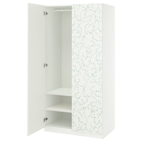 PAX / LINNABERG - Wardrobe combination, white/fantasy,100x60x201 cm