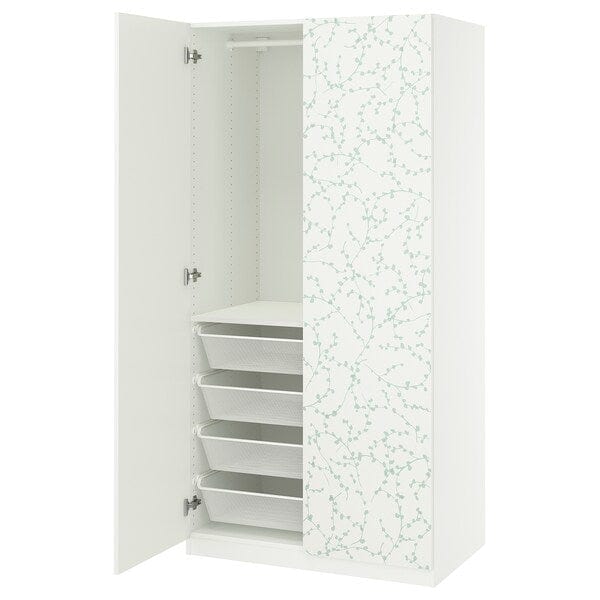 Ikea PAX / LINNABERG - Wardrobe combination, white/fantasy,100x60x201 cm
