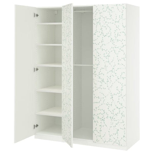 PAX / LINNABERG - Wardrobe combination, white/fantasy,150x58x201 cm