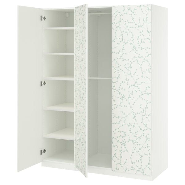 PAX / LINNABERG - Wardrobe combination, white/fantasy,150x58x201 cm