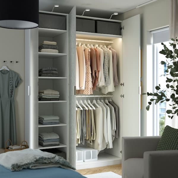 Ikea PAX / LINNABERG - Wardrobe combination, white/fantasy,150x58x236 cm