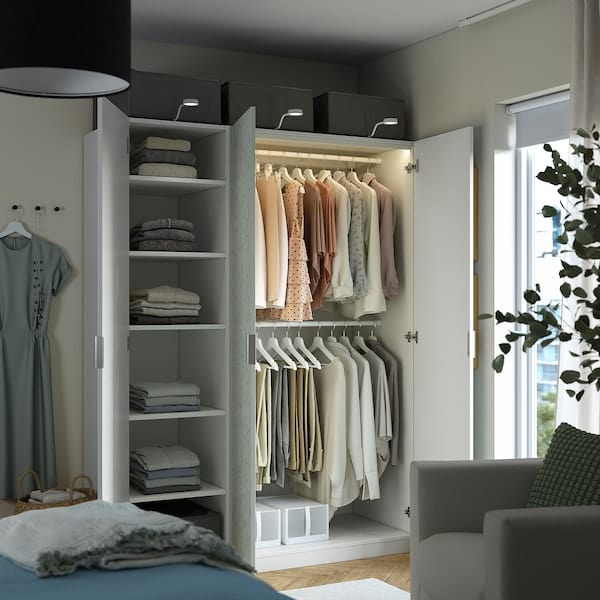 Ikea PAX / LINNABERG - Wardrobe combination, white/fantasy,150x58x201 cm