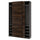 PAX / MEHAMN wardrobe with sliding doors, dark grey black/double sided dark brown oak effect, 150x236.4x43 cm