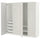 PAX / MISTUDDEN - Wardrobe combination, white/fancy grey,200x60x201 cm