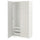 PAX / MISTUDDEN - Wardrobe combination, white/grey patterned,100x60x201 cm