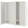 PAX / MISTUDDEN - Wardrobe combination, white/fancy grey,200x60x201 cm