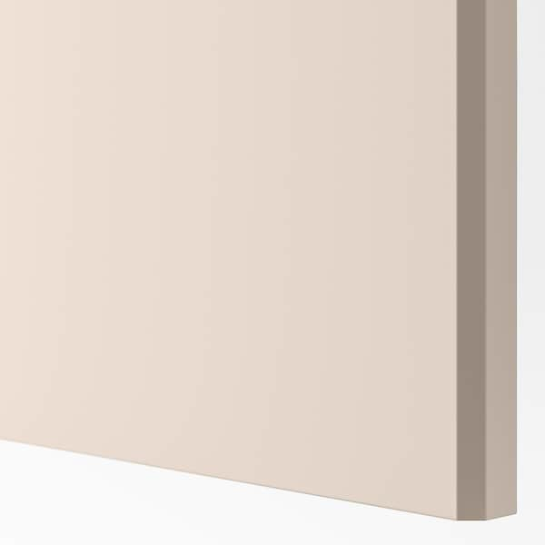 PAX / REINSVOLL/ÅHEIM - Wardrobe combination, white/grey-beige mirror glass,200x60x236 cm