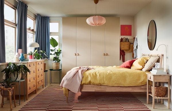 Ikea PAX / REINSVOLL - Wardrobe combination, white/grey-beige,200x60x236 cm