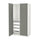 PAX / REINSVOLL wardrobe combination, white/grey-green, 100.0x201.2x60.0 cm