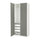 PAX / REINSVOLL - Wardrobe combination, white/grey-green,100x60x236 cm