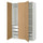 PAX / STORKLINTA - Wardrobe combination, white / oak effect,150x60x236 cm