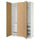 PAX / STORKLINTA wardrobe combination, white/oak effect, 150.0x236.4x60.0 cm