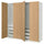 PAX / STORKLINTA - Wardrobe combination, white / oak effect,200x66x201 cm