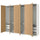 PAX / STORKLINTA - Wardrobe combination, white / oak effect,300x60x236 cm
