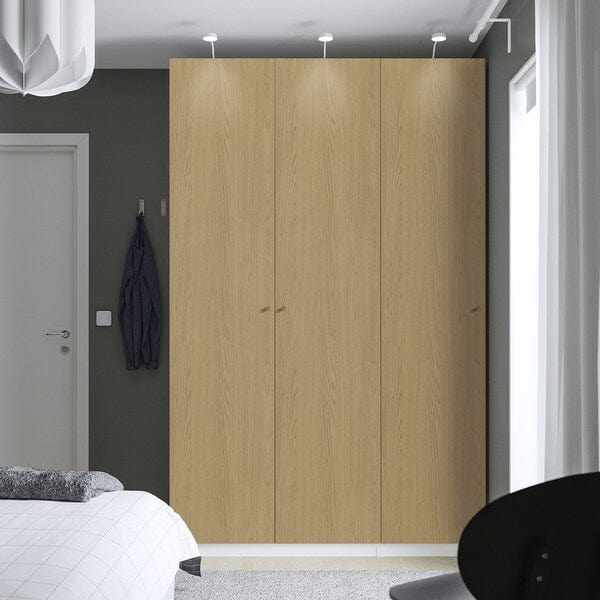 Ikea PAX / STORKLINTA - Wardrobe combination, white / oak effect,150x60x236 cm