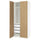 PAX / STORKLINTA - Wardrobe combination, white/ oak effect,100x60x236 cm