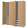 PAX / STORKLINTA - PAX / STORKLINTA Wardrobe combination, grey-beige/oak effect, 200x66x236 cm