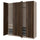 PAX / STORKLINTA - PAX / STORKLINTA Wardrobe combination, grey-beige/dark brown stained oak effect, 200x66x236 cm