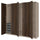 PAX / STORKLINTA - PAX / STORKLINTA Wardrobe combination, grey-beige/dark brown stained oak effect, 250x60x236 cm