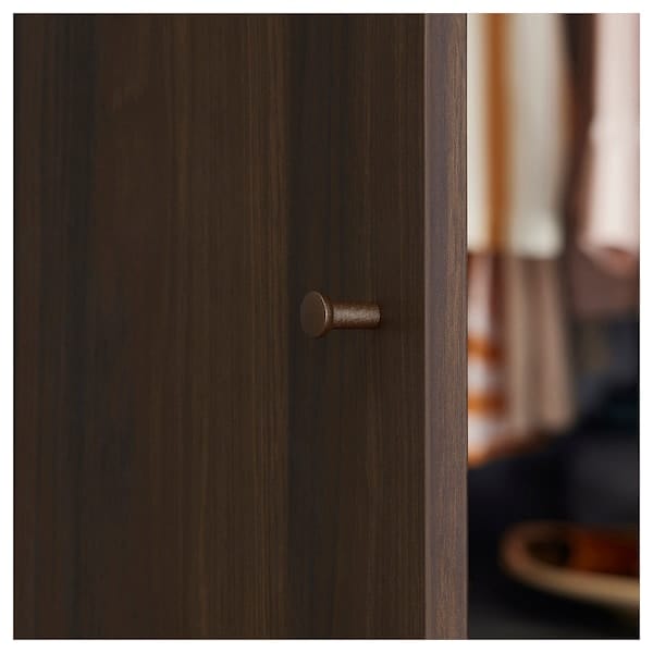 Ikea PAX / STORKLINTA - Combinazione di guardaroba, grigio scuro/marrone scuro effetto rovere con mordente,100x60x236 cm