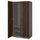 PAX / STORKLINTA - Wardrobe combination, dark grey/dark brown oak effect with stain,100x60x201 cm